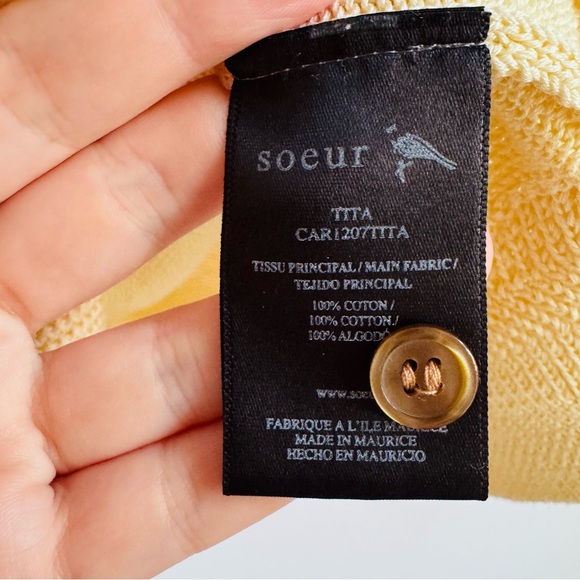 Soeur Tita Cotton Cardigan Ecru 34/XS - Picture 4 of 7